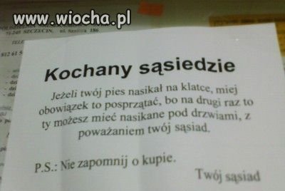 Sęsiedzi zawsze tacy mili