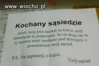 Sęsiedzi zawsze tacy mili