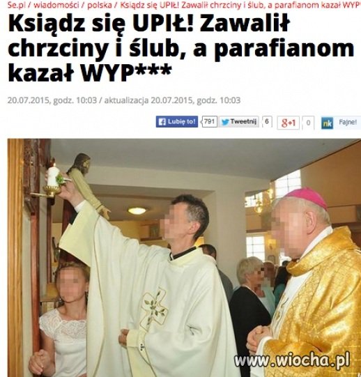 Ksiądz się upił