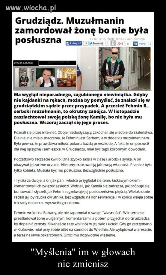 Bardzo dobrze. Nie potrafi się dostosować, niech go odizolują 