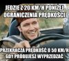 Człowiek sku*wiel na drodze