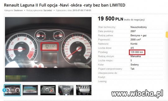 Ostatni rok jeździł na wstecznym...