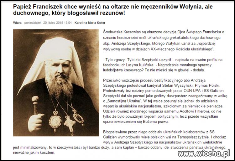 Papieżu Franciszku nie róbcie wiochy