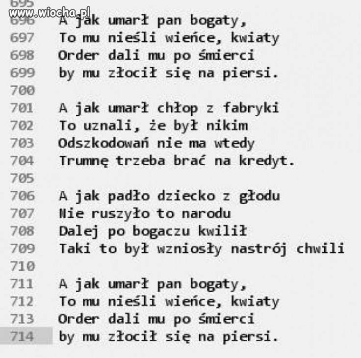 Samo życie.