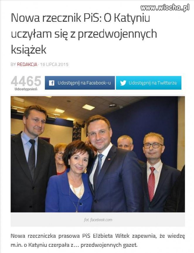 Więcej nam trzeba takich polityków... 