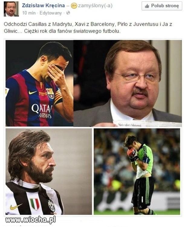 Ciężkie czasy dla fanów futbolu.