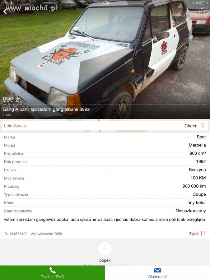 Wóz gangu albanii