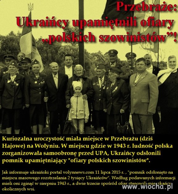 Pewnie, bo to Polacy zabijali Ukraińców 