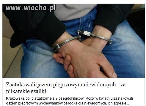 Skroić niewidomych z szali atakując ich gazem