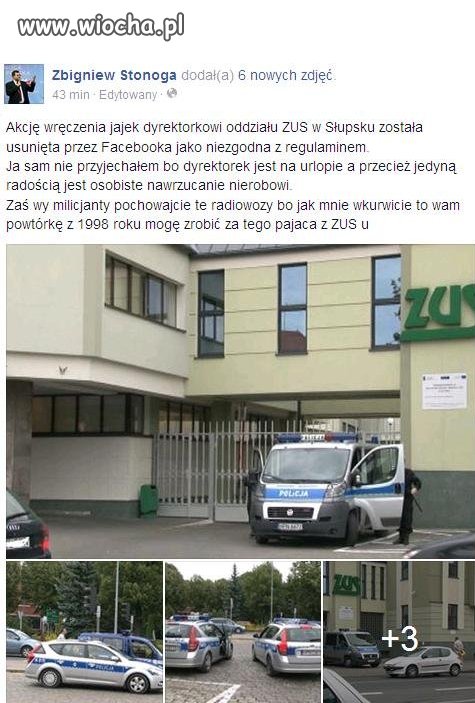 Zbysiu jechał z jajkami do ZUSu.