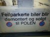 Informacja na pewnym parkingu w Oslo