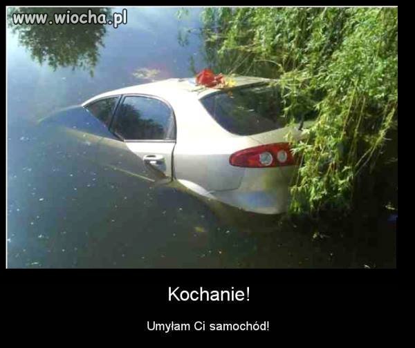 Kobieta na myjni...