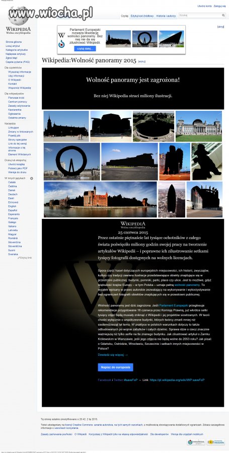 Parlament Europejski rozważa likwidację wolności panoramy.