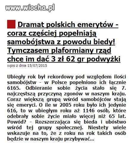 Hojność tej władzy przekracza wszystkie normy.