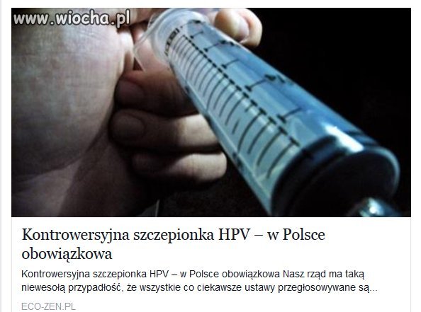 Szczepionka, która zabija obowiązkowa w Polsce.