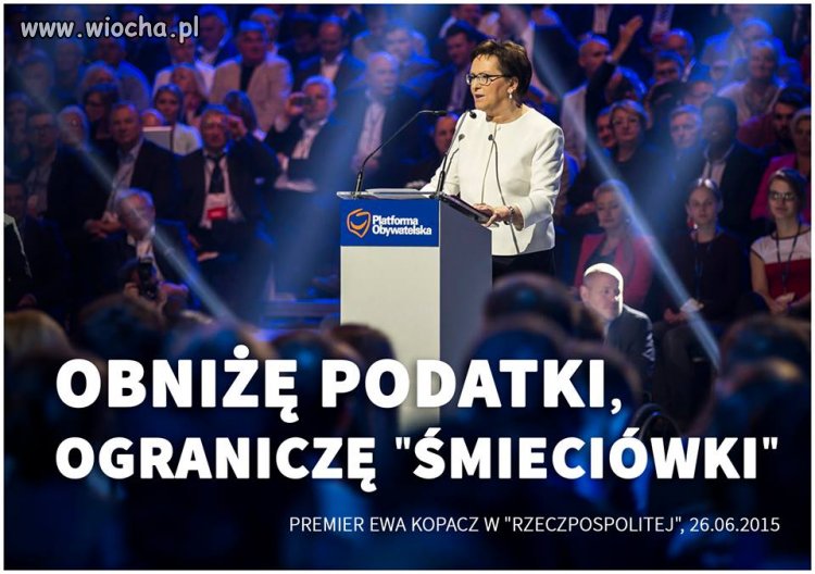 Tusk też mówił, że obniży