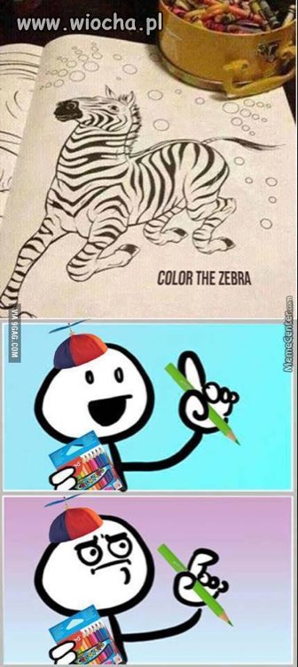 Pokoloruj zebrę