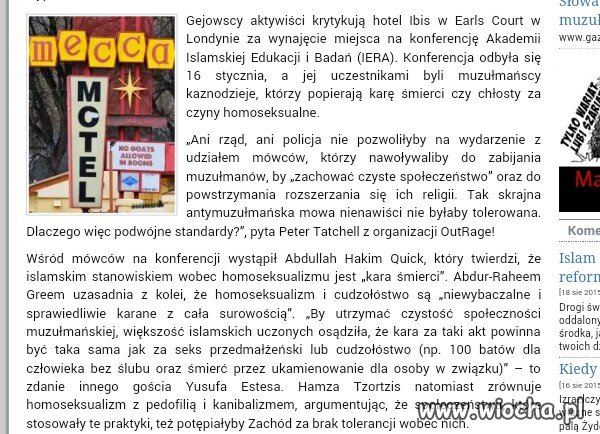 Muzułmanie mogą mówić co zechcą. 