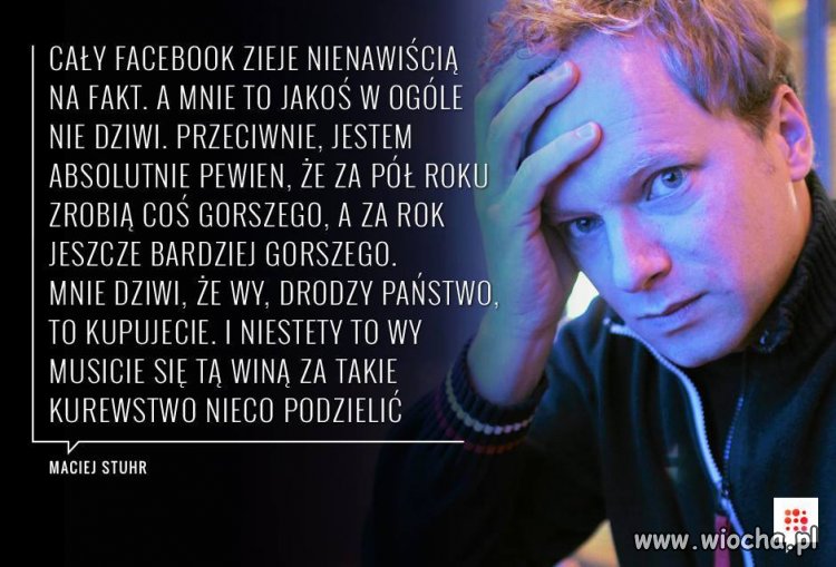 Maciej Stuhr o okładce "Faktu".