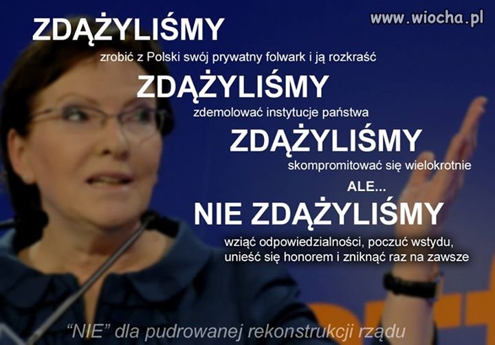 Prawdziwy rząd ludzi honoru podałby się do dymisji