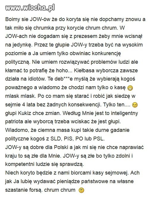 Polityk myśli sobie
