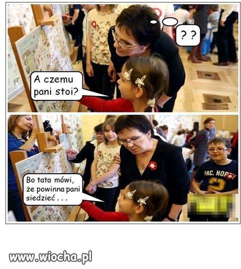 A czemu pani stoi ?