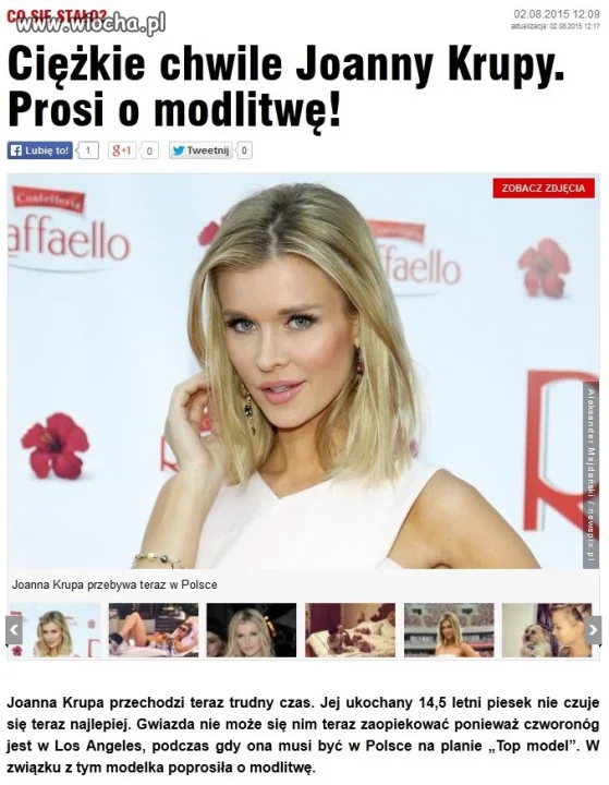 Prosi o modlitwę za