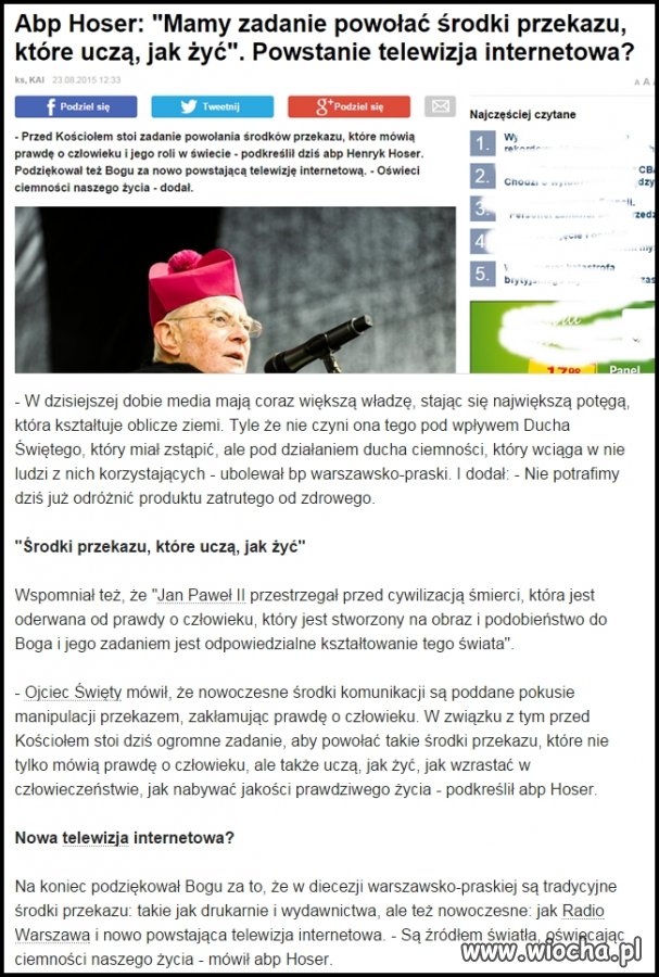 Marzy się władza episkopatowi oj marzy