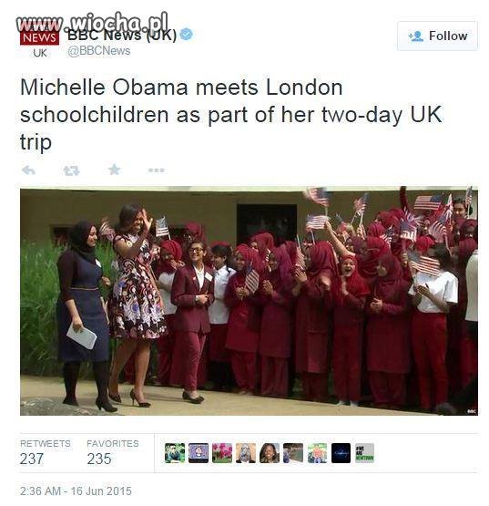 Michelle Obama i młodzież Brytyjska