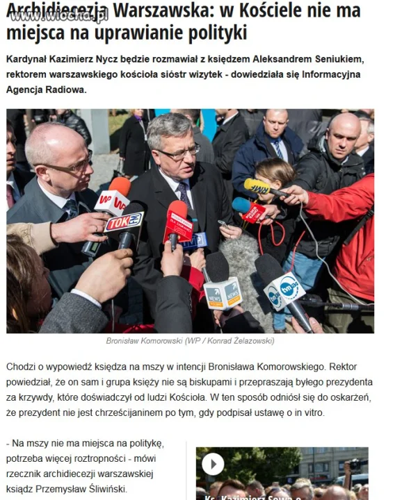 Nagonka na "wiocha" na kościół była