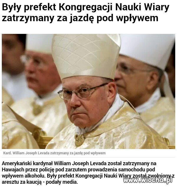 Kardynał też człowiek, pić musi...
