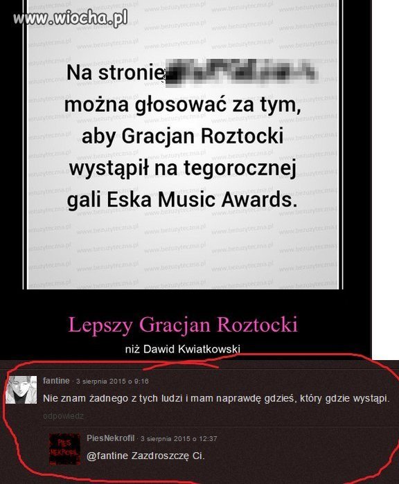 Gracjan Roztocki na Gali Eski