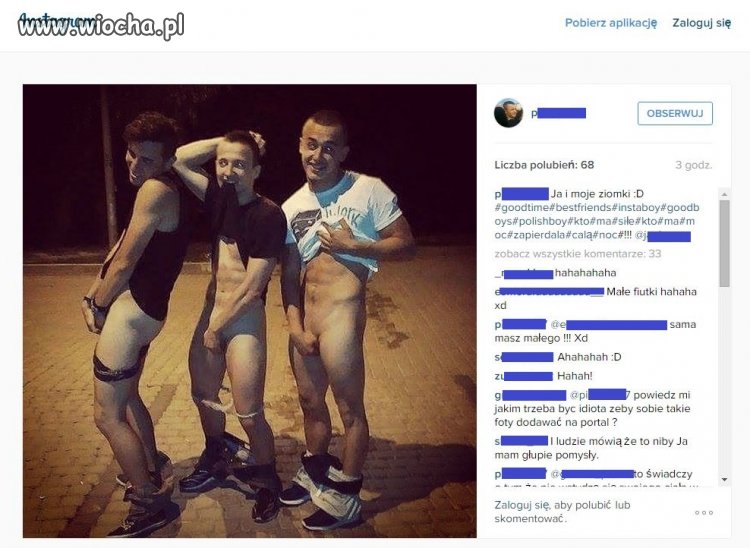 Gołe dupy i małe fiuty z instagrama