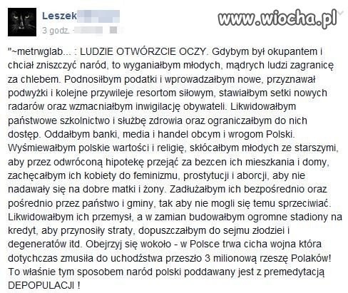 Przeczytałem z uwagą i trudno się nie zgodzić