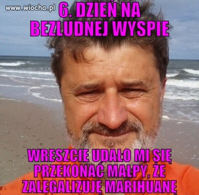Typowy Janusz na plaży
