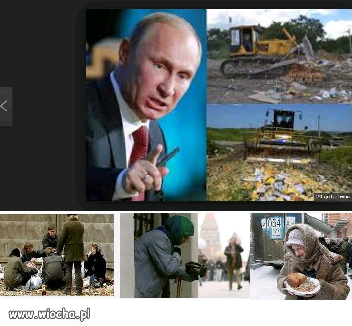 Putin niszczy Polską żywność .