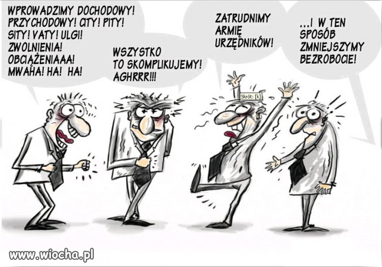 Zmniejszanie bezrobocia w polskim stylu.