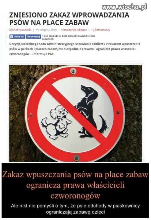 Co tam dzieci, ważne, że "pieski" zadowolone 