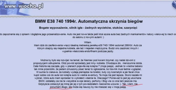 BMW 740 E38 Zróbmy Jej na złość