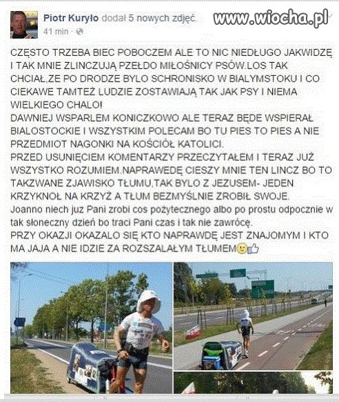 Przywiązał psa do słupa. Zobacz jak się tłumaczy
