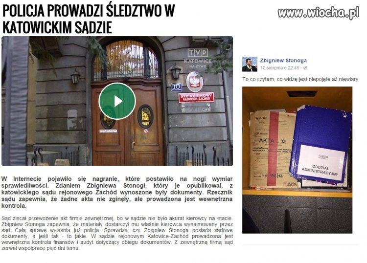 Rzecznik sądu zapewnia żadne akta nie zginęły.