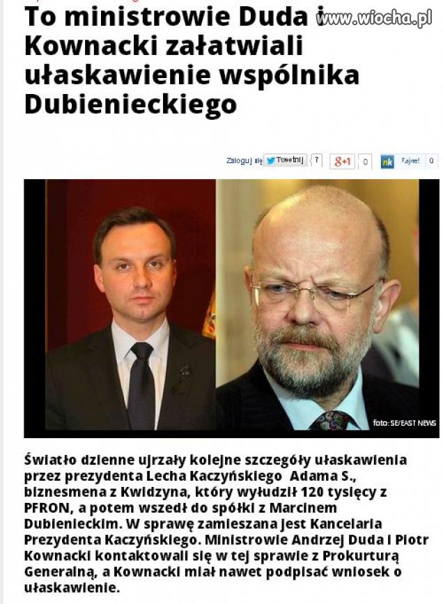 Czarne chmury nad nowym prezydentem... 