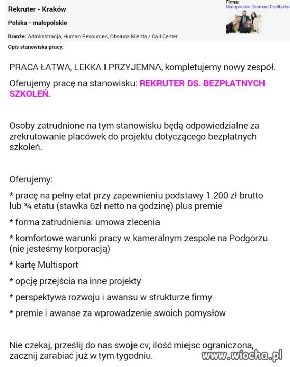 Praca w Krakowie to marzenie!