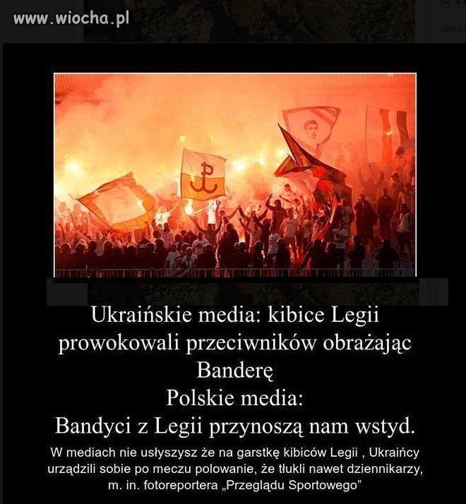 Ukraińskie media "Kibice Legii prowokowali"