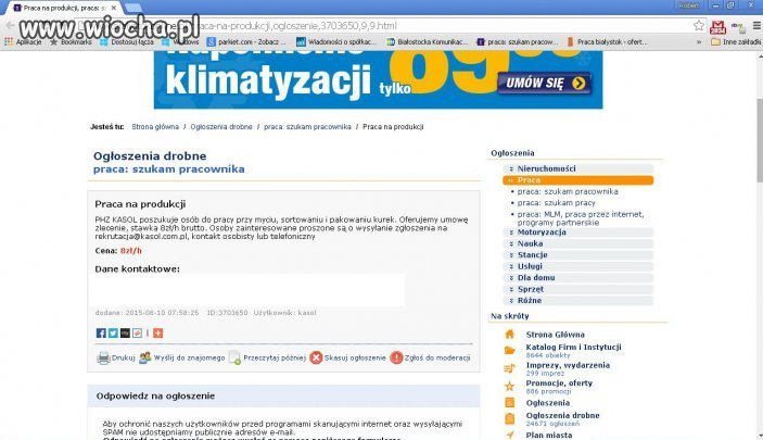 Praca za 8 zł brutto