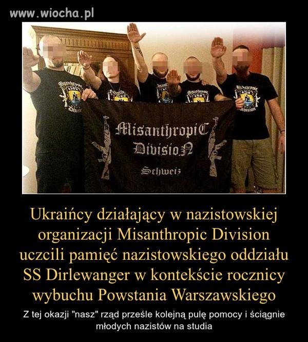 Ci Ukraińcy w rocznicę Powstania czcą pamięć nazistów 