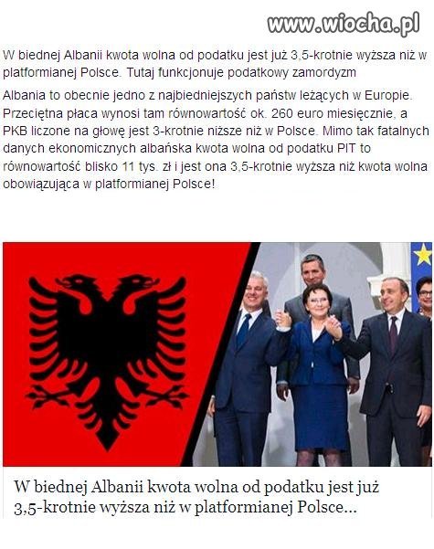W biednej Albanii kwota wolna od podatku