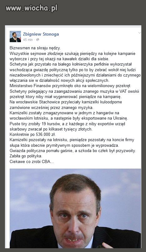 Przekręt z kamizelkami z politykami w tle