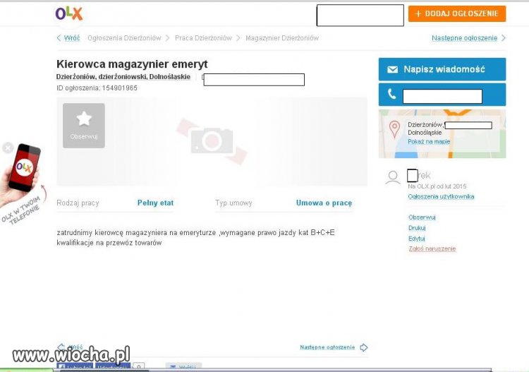 Kierowca Emeryt magazynier