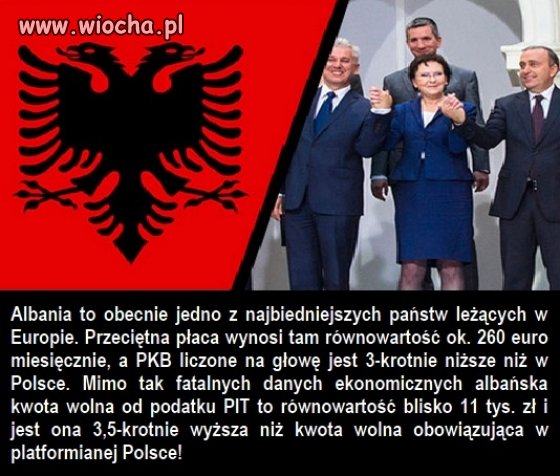 W biednej Albanii kwota wolna od podatku jest już